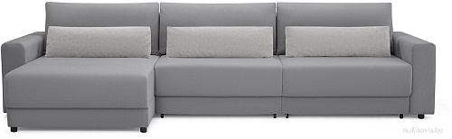 Угловой диван Mio Tesoro Таун 264 1.5ек-1.5ек-1.5пф (1363 серый)