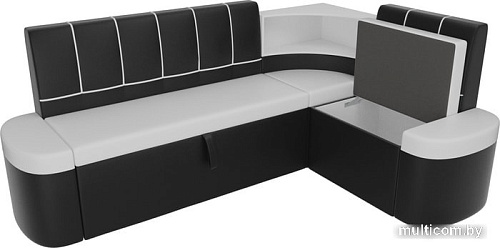 Угловой диван Mebelico Тефида 107535 (правый, белый/черный)
