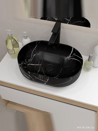 Умывальник Teymi Solli 48 Artceramic T50387 (мрамор черный матовый)