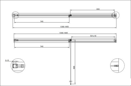 Душевая дверь Cezares URBAN-B-12-140-C-CR