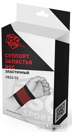Суппорт запястья RSC Sport ЛВ22-02 L (черный/красный)