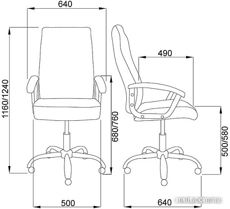 Кресло AksHome Marsel Chrome Eco (черный бриллиант)
