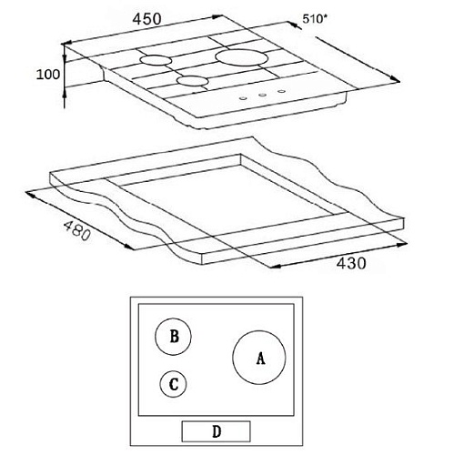 Варочная панель Weissgauff HGG 431 XR