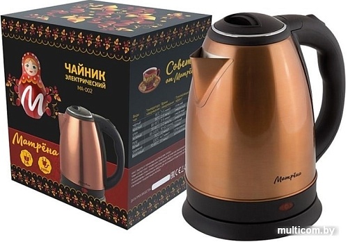 Электрочайник Матрена MA-002 (стальной/медный)