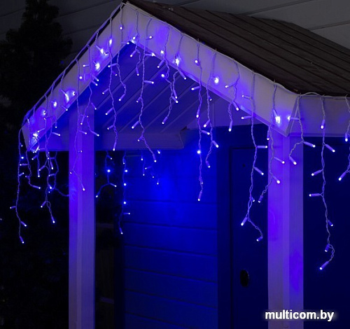 Бахрома Luazon 3x0.6 м 160 LED 3584189 (белый ПВХ провод, синий)