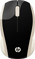 Мышь HP 200 (черный/золотистый)