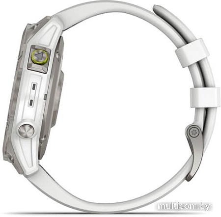 Умные часы Garmin Epix Sapphire Gen 2 (серебристый титан/белый)