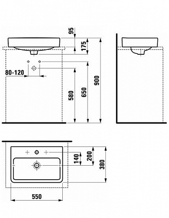Умывальник Laufen Pro S 55x38 [8129520001041]