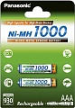 Аккумуляторы Panasonic AAA 1000mAh 2 шт. (BK-4HGAE/2BE)