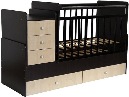 Детская кроватка Фея 1100 (венге/клен) [0001033.12]