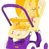 Коляска для кукол Полесье прогулочная 4-х колесная №2 48158 (желтый/фиолетовый)