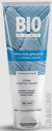 BioZone Гель для душа С голубой глиной сливой и цветком сакуры 250 мл