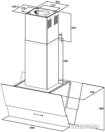 Кухонная вытяжка Korting KHA 99750 GN