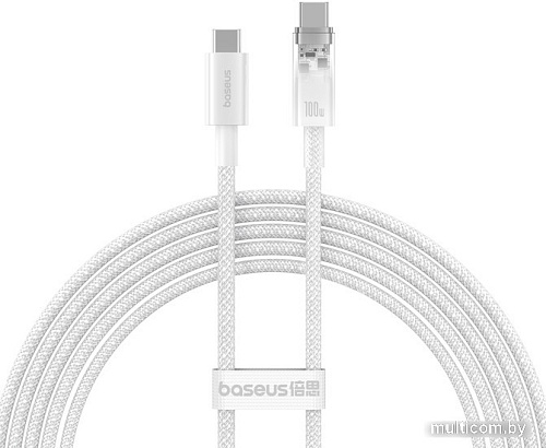 Кабель Baseus Explorer Series Fast Charging with Smart Temperature Control USB Type-C USB Type-C (2 м, белый)
