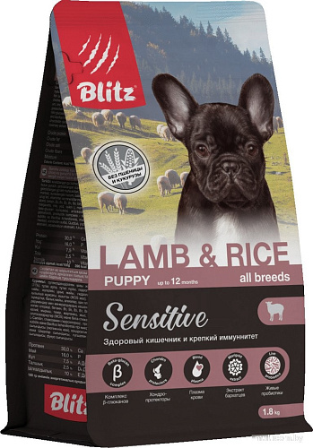 Сухой корм для собак Blitz Puppy Lamb & Rice 1.8 кг