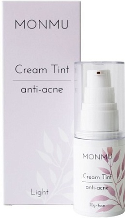 Monmu Крем для лица Тинт Anti-Acne с эффектом сияния тон светлый 30 г