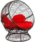 Кресло M-Group Апельсин 11520206 (коричневый ротанг/красная подушка)