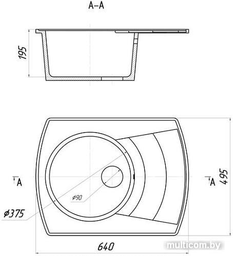Кухонная мойка Gerhans A01 (песочный)