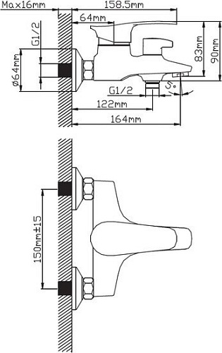 Смеситель Diadonna Д100-30