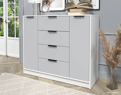 Тумба Интерлиния Концепт КТ-Т120 (серый/белый платинум)