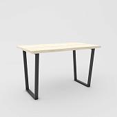 Кухонный стол Hype Mebel Трапеция раздвижной 110x70 (черный/древесина белая)