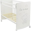 Классическая детская кроватка Tomix Viva DSK-1 (мишка со звездой, белый)