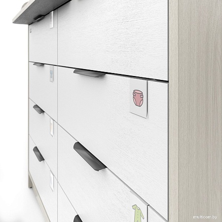 Атон Мебель Zeus 1008 ЛДСП с шариковыми направляющими (шимо светлый/белый)