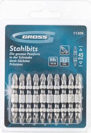 Набор бит GROSS 11209 (10 предметов)
