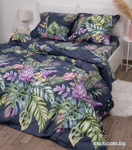 Постельное белье Миланика Амазонка 2сп с европростыней (бязь)