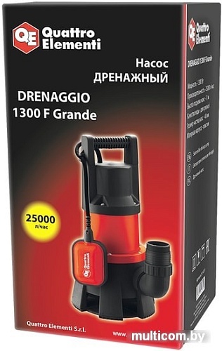 Дренажный насос Quattro Elementi Drenaggio 1300 F Grande
