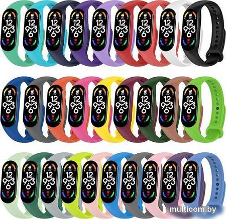 Ремешок Rumi силиконовый для Xiaomi Smart Band 7 (лавровый)