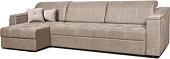 Угловой диван Анмикс Бергамо (бежевый велюр)