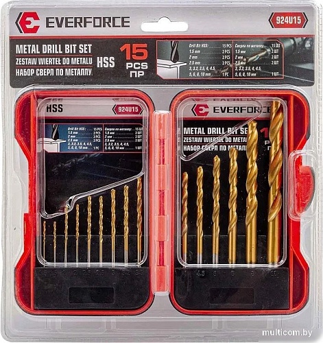 Набор сверл Everforce EF-924U15 (60670)