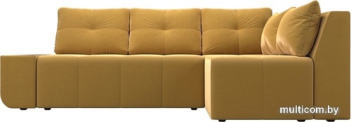 Угловой диван Mebelico Амадэус 109691 (правый, микровельвет, желтый)