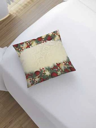 Чехол на подушку JoyArty Новогодние украшения sl_18943