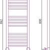 Полотенцесушитель Сунержа Богема+ 800x300 00-0220-8030