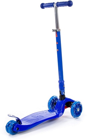 Двухколесный детский самокат Полесье Со складной ручкой 0072C 94438 (синий)