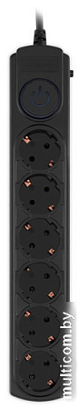 Сетевой фильтр IPPON BK-6-EU-5-10-B (5м, 6 розеток, черный)