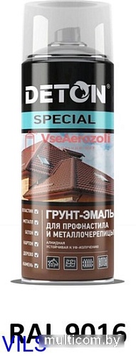Грунт-эмаль Deton Special Для металлочереп. RAL 9016 0.52 л (белый транспортный)