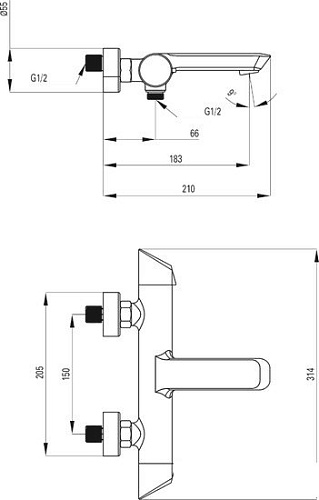 Смеситель Deante Arnika BQA 010M
