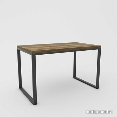 Кухонный стол Hype Mebel Чикаго раздвижной 125x75 (черный/дуб галифакс олово)