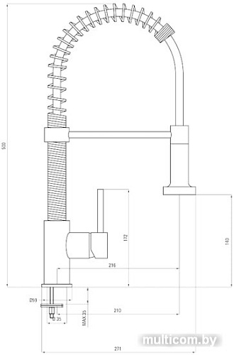 Смеситель Deante Molla BDZ 060A
