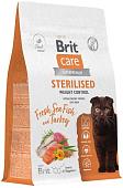 Сухой корм для кошек Brit care Cat Sterilised Weight Control с рыбой и индейкой 400 г
