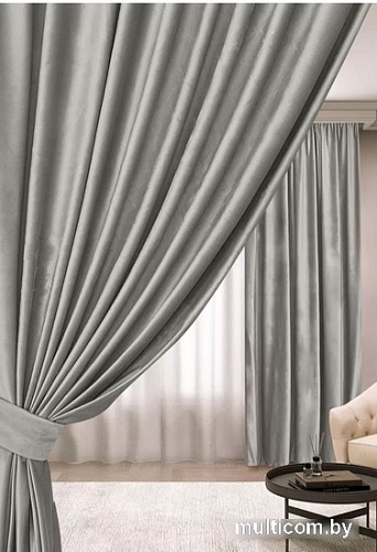 Штора Mio Tesoro Velvet 1.5x2.6 м (светло-серый)