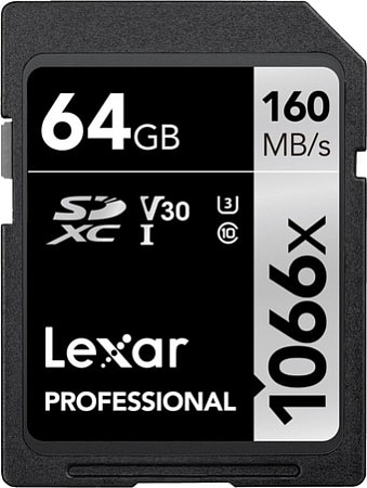 Карта памяти Lexar Professional 1066x SDXC LSD1066064G-BNNNG 64GB