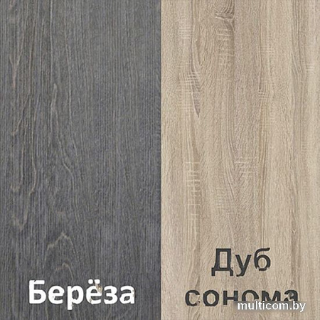 Комод Кортекс-мебель Бари 160 6ш (береза/береза/дуб сонома)