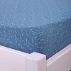 Постельное белье Luxsonia Трикотаж на резинке 160x200 1393 (вензель синий)