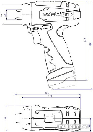 Дрель-шуруповерт Metabo BS Basic 600984500 (с 2-мя АКБ, кейс)