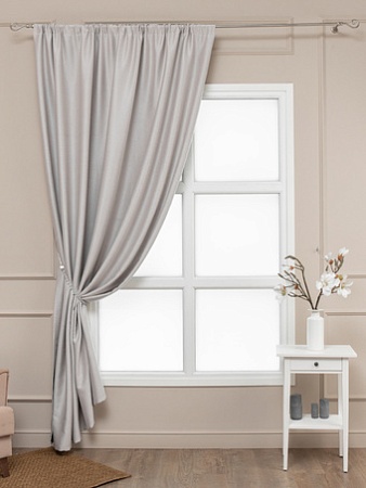 Штора Ника Зварико блэкаут 888250-01 2x2.5 м (соломенно-серый)