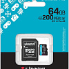 Карта памяти Kingston Canvas Go! microSDXC 64GB SDCG4/64GB (с адаптером)